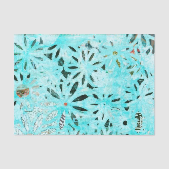 Papel De Seda Arte de margarida mista (Frente )