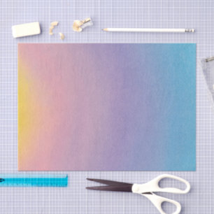 Papel De Seda Arte de Nascer do Sol em Aquarela Impressa em