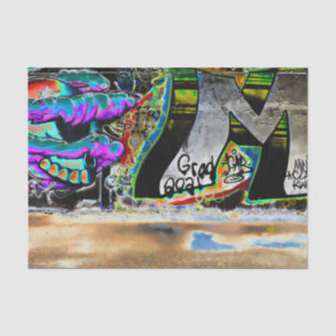 Papel De Seda Arte de Parede Urbana de Letra Grafite