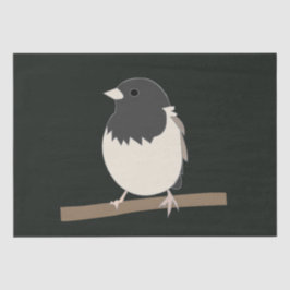 Papel De Seda Arte De Pássaro Junco De Olhos Escuros