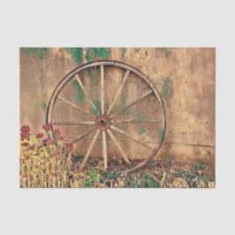 Papel De Seda Arte de Rodas Rustic Western Brown Green