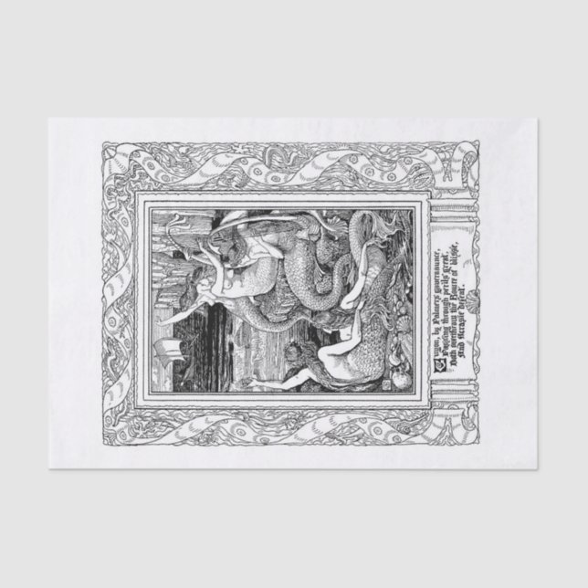 Papel De Seda Arte de sereia (Frente )