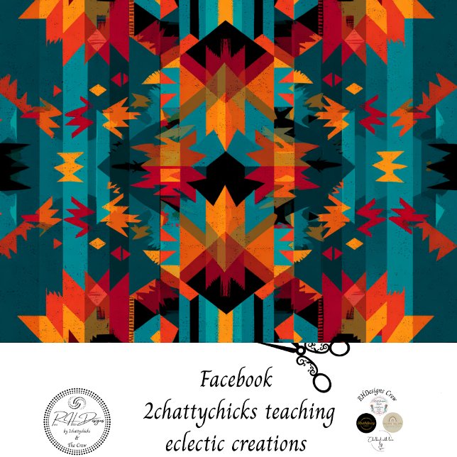 Papel De Seda Arte de Tapeçaria Simétrica Indiana Americana (Criador carregado)