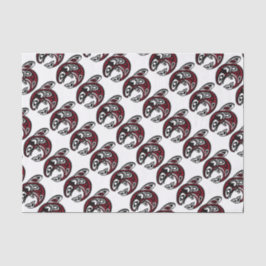Papel De Seda Arte de Tatuagem Totem Tribal Náutico Baleia Orca