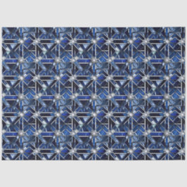 Papel De Seda Arte Deco Geométrica Azul