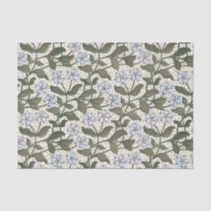 Papel De Seda Arte Flor de Vinca de Verão em estilo Art Nouveau