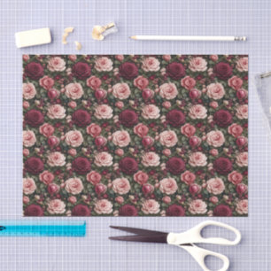 Papel De Seda Arte Floral de Rosa de Jardim de Luxo