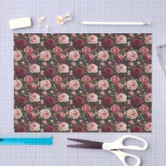 Papel De Seda Arte Floral de Rosa de Jardim de Luxo