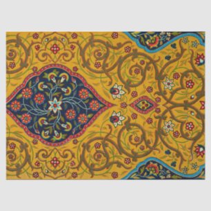 Papel De Seda Arte Floral Persa Decorativa Vintage