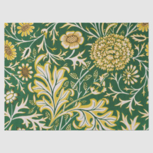 Papel De Seda Arte Floral Verde Cherwell Vintage William Morris