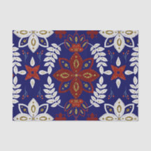 Arte Folclórica de Folha Floral Marinho Nórdica