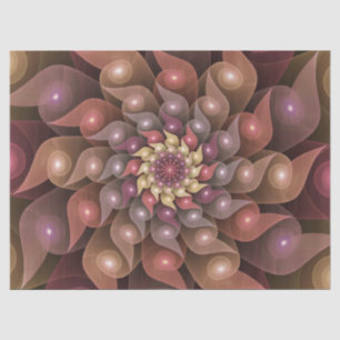 Papel De Seda Arte fractal abstrata moderna surreal brilhante Fl