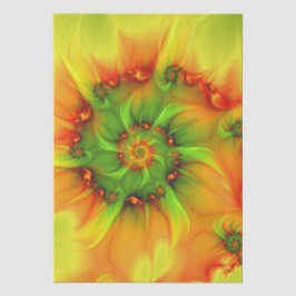 Papel De Seda Arte Fractal Abstrato Colorida Psicodélica