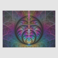 Arte Fractal Abstrato com Padrão Trippy