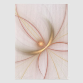 Papel De Seda Arte Fractal Moderna Abstrata de Cobre e Ouro Nobr