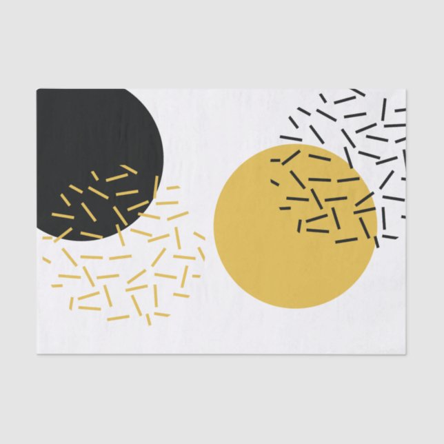 Papel De Seda Arte geométrica urbana simples, moderna e moderna (Frente )