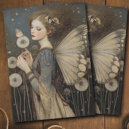 Papel De Seda Arte Mágica de Decoupage de Fada e Dente-de-Leão V
