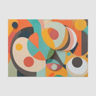 Papel De Seda Arte Moderna do meio século, Várias Cores, Geométr