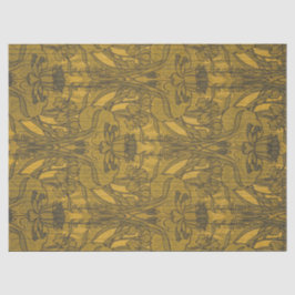 Papel De Seda Arte Nova Floral Padrão Decorativo Vintage