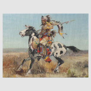 Papel De Seda Arte Ocidental “Dakota Chief” por Charles M Russel