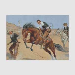 Papel De Seda Arte Ocidental de Frederick Remington “Solte-o”