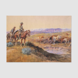 Papel De Seda Arte Ocidental “Trabalhada” por Charles M Russell