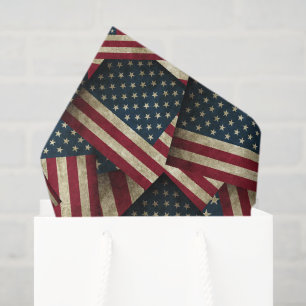 Papel De Seda * Arte Patriótica da Bandeira Americana