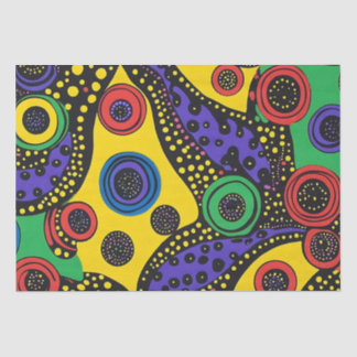Papel De Seda Arte pontilhista abstrata 9