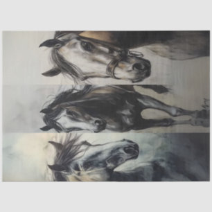 Papel De Seda Arte Russa de Colagem de Cavalo de Decoupage