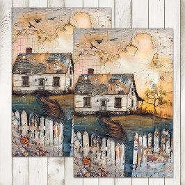 PAPEL DE SEDA ARTE RÚSTICA DE FARMÁCIA EM MÍDIA MISTA DECOUPAGEM