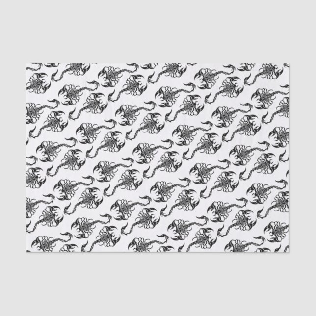 Papel De Seda Arte Tribal Scorpion (Frente )