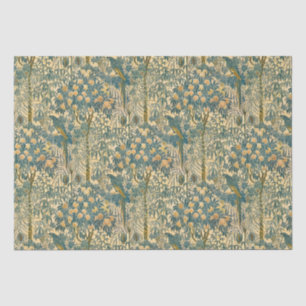 Papel De Seda Arte Vintage de Walter Crane de Arara e Fruta Cítr