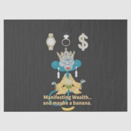 Papel De Seda Arte zen do macaco manifestando riqueza