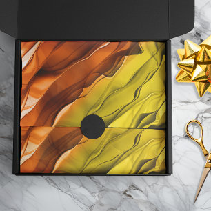 Papel De Seda Artesanato Amarelo Laranja Corante com abstrato