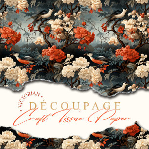 Papel De Seda Artesanato Bohemiano Teal Vintage Georgian Boho Bi