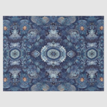 Artesanato de Disco Floral Indigo Denim Bloom