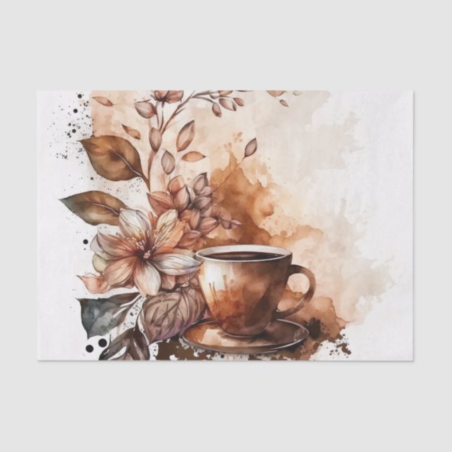 Papel De Seda Artesanato de dissociação amantes de café (Frente )