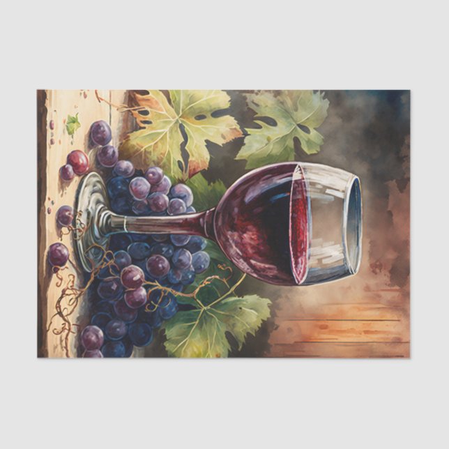 Papel De Seda Artesanato de dissociação amantes de vinho (Frente )