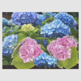 Papel De Seda Artesanato de dissociação azul-rosa Hydrangea