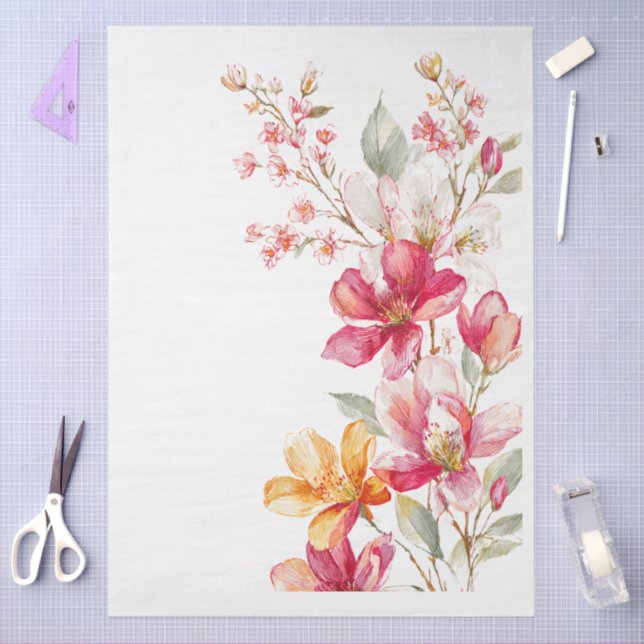 Papel De Seda Artesanato de núcleo de algodão e decoupage do Pas (Arte )