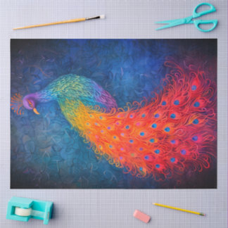 Papel De Seda Artesanato de Pavão/papel tissue/Papel para Decoup
