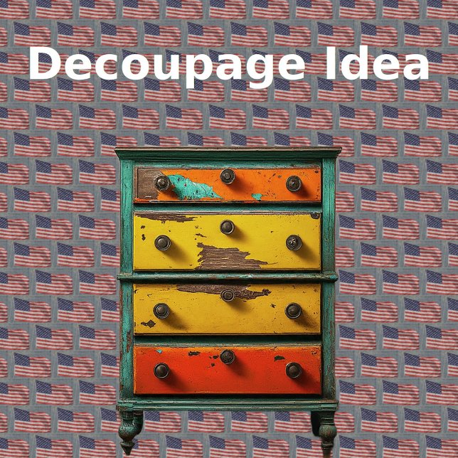 Papel De Seda Artesanato dos EUA Sinalizador Vermelho Branco e A (Background with Prop)