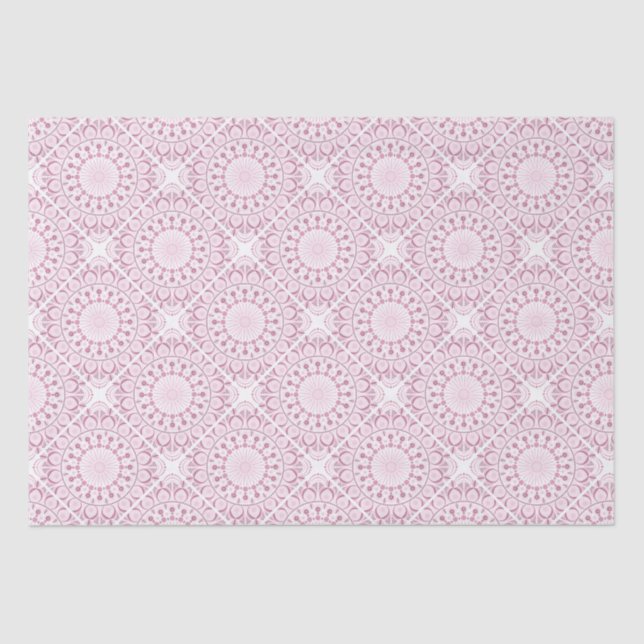 Papel De Seda Artesanato Rosa Confetti Lace Diamond (Frente )