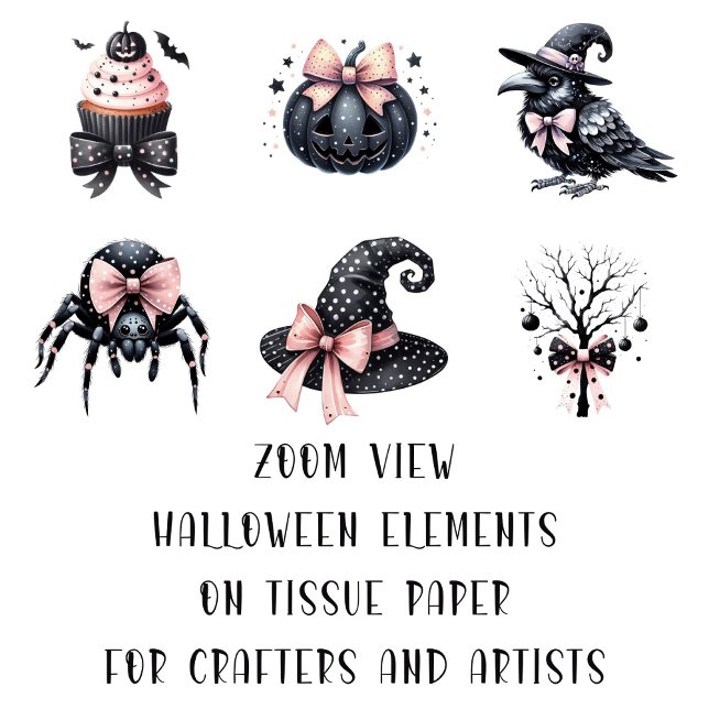 Papel De Seda Artesanatos de Artes do Halloween, Coquette Preto  (Criador carregado)