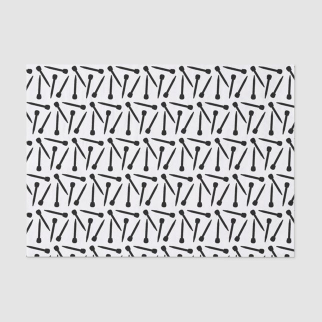 Papel De Seda Artesanatos de tricô Agulhas preto (Frente )