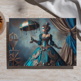Papel De Seda Artista de Circo Steampunk Dama Vitoriana Vintage
