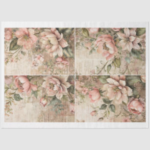Papel De Seda Artista Vitoriano Flor Diário Lixo E