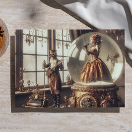 Papel De Seda Artistas de Globo de Neve Steampunk Vitoriano