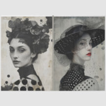 Artistas Misturam Mídia Preto-Branco Rostos Grande