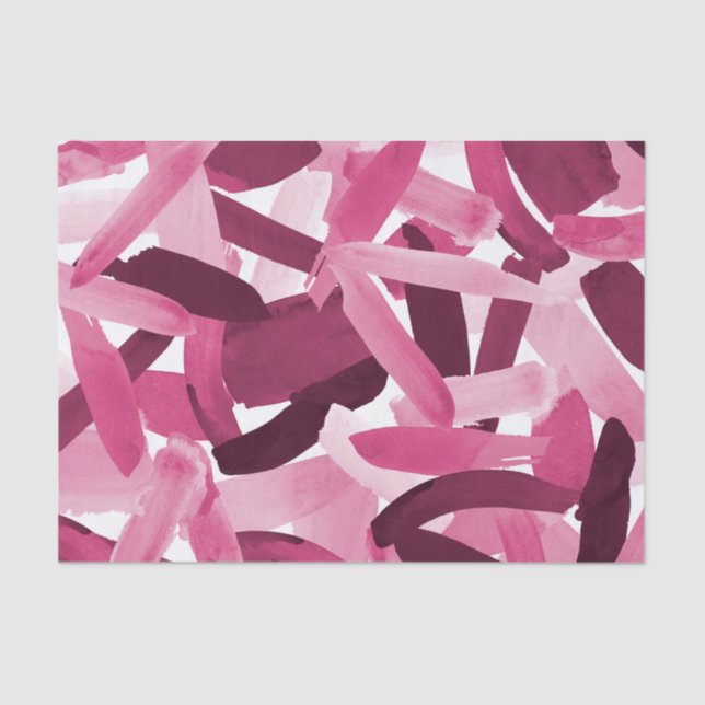 Papel De Seda Artsy Girly Pink Burgundy Collage (Frente )